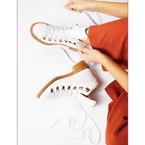 Jeffrey Campbell + Free People Cascade Canyon Leather Lace Up Hiker Boots W's 10 - Picture 14 of 17